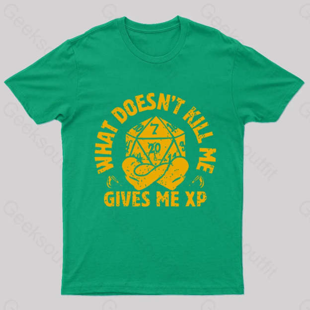 What Does Not Kill Me Gives Xp Nerd T-Shirt Green / S