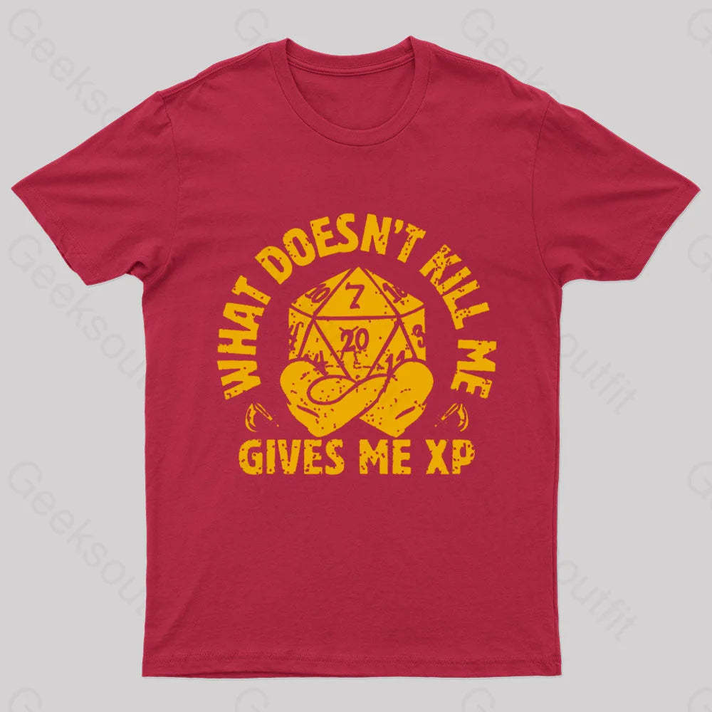 What Does Not Kill Me Gives Xp Nerd T-Shirt Red / S