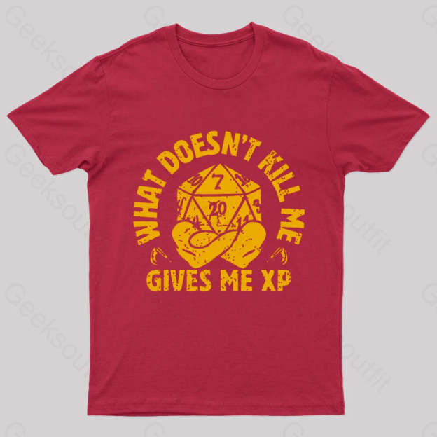 What Does Not Kill Me Gives Xp Nerd T-Shirt Red / S