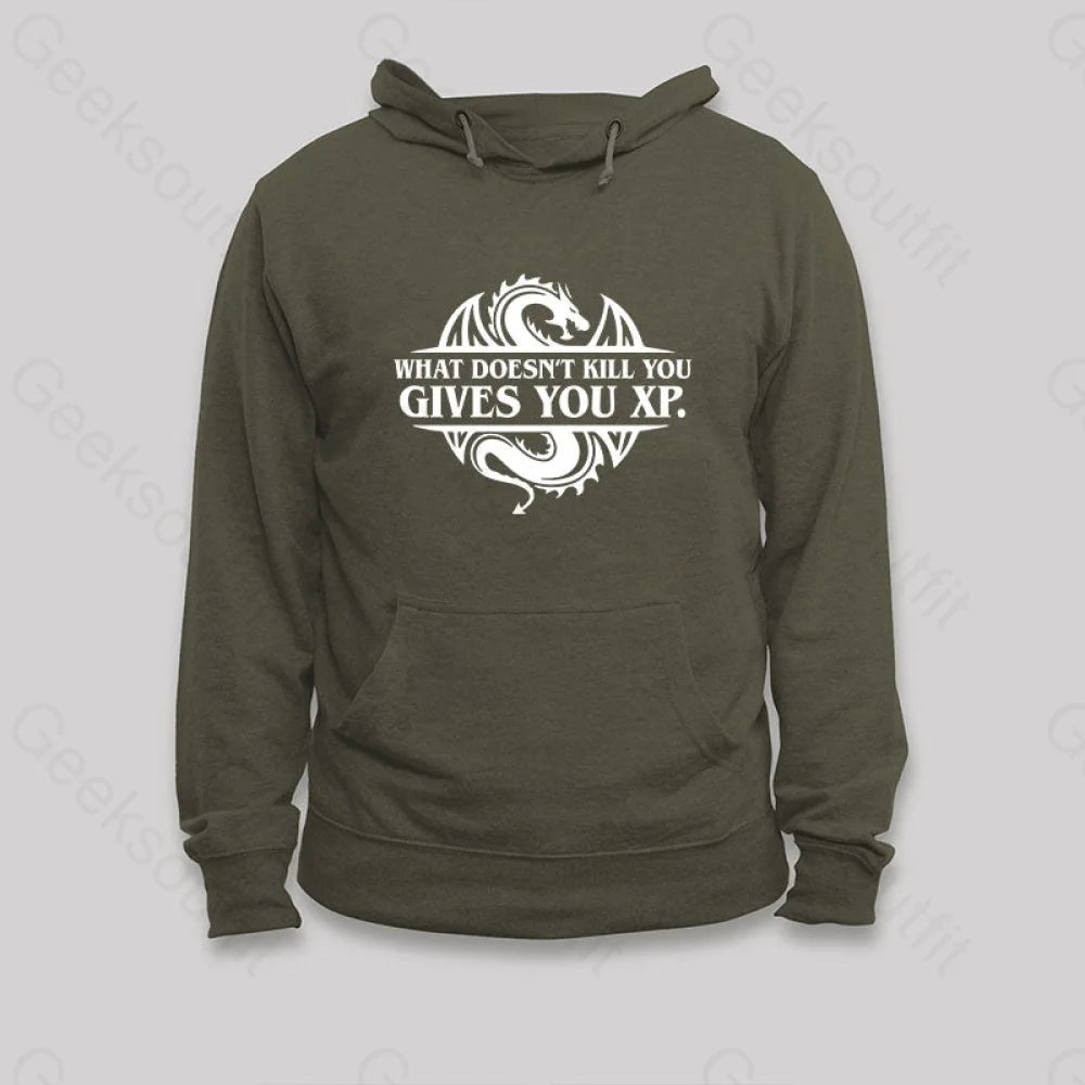What Doesnt Kill You Give Experience Hoodie Army Green / S
