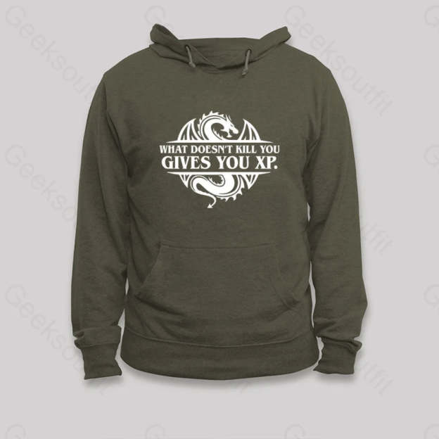 What Doesnt Kill You Give Experience Hoodie Army Green / S
