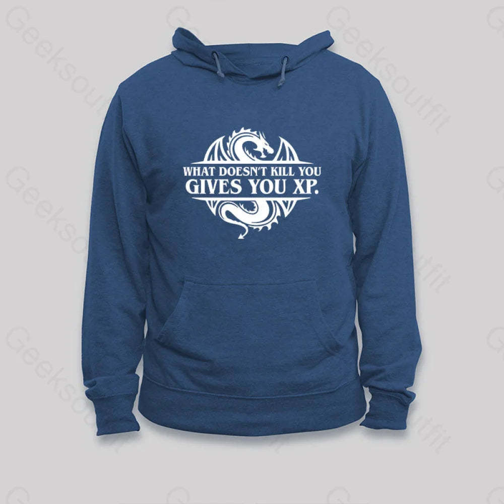 What Doesnt Kill You Give Experience Hoodie Dark Blue / S
