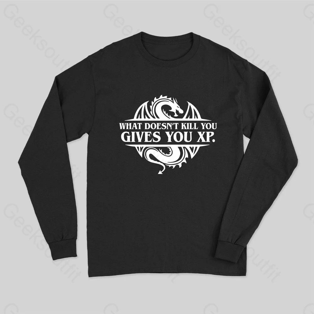 What Doesnt Kill You Give Experience Long Sleeve T-Shirt Black / S
