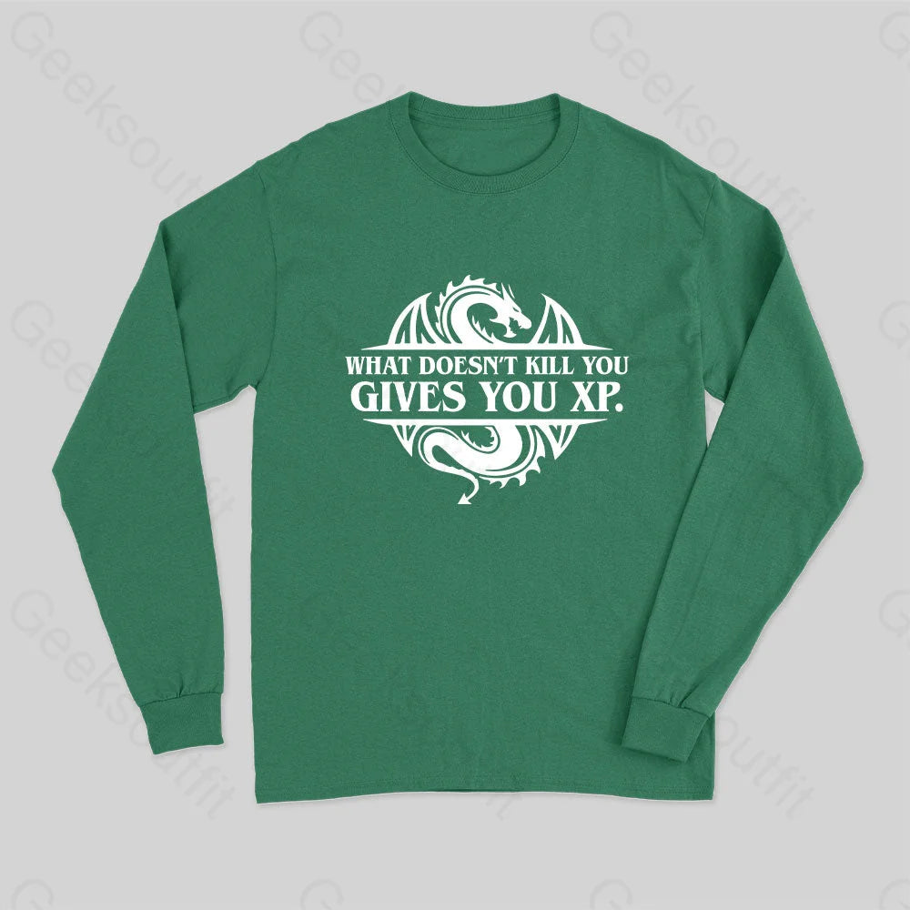 What Doesnt Kill You Give Experience Long Sleeve T-Shirt Green / S