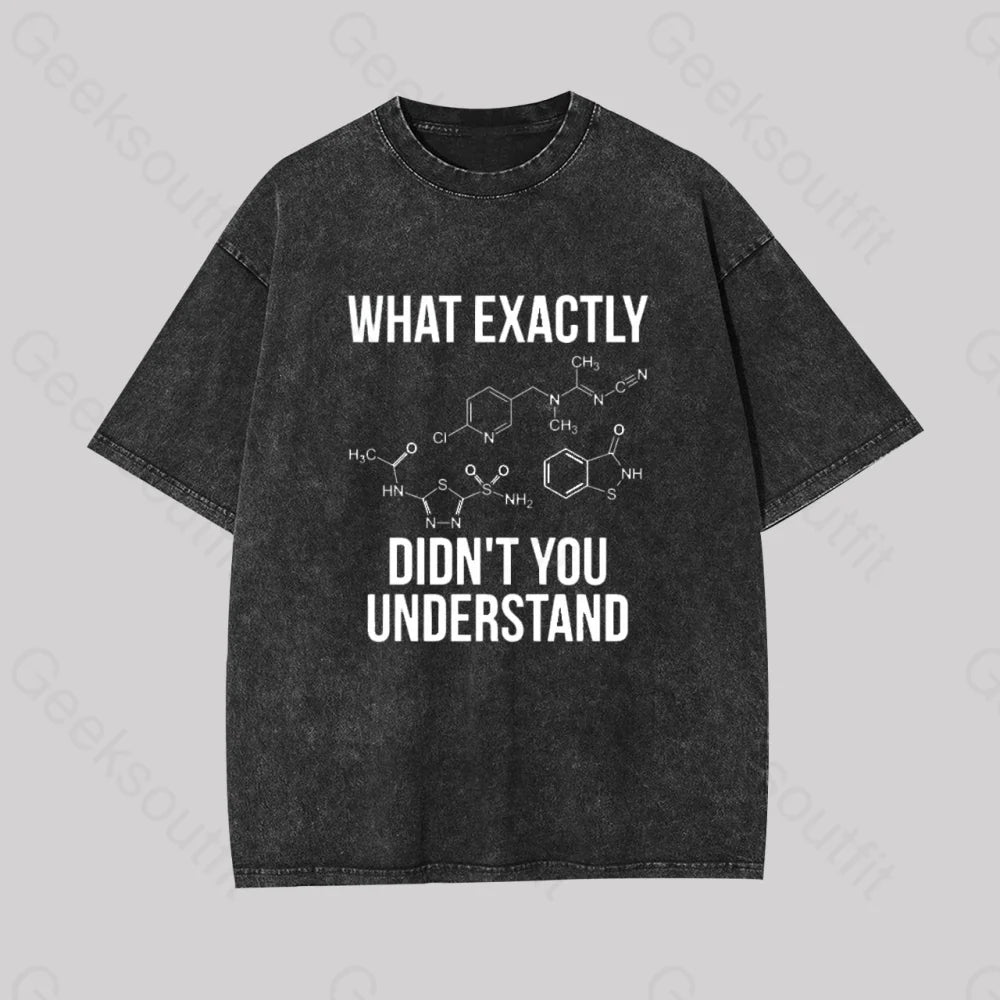 What Exactly Didn?��t You Understand Geek Washed T-Shirt Black / S