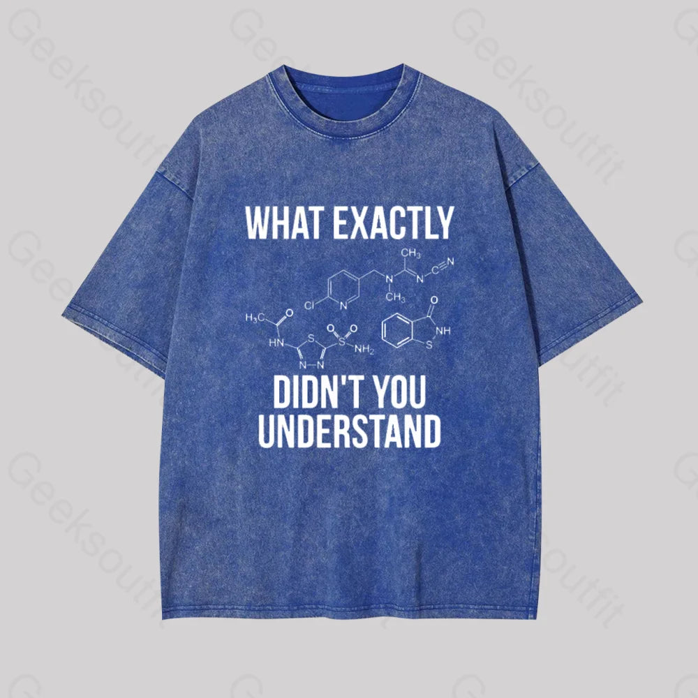What Exactly Didn?��t You Understand Geek Washed T-Shirt Blue / S