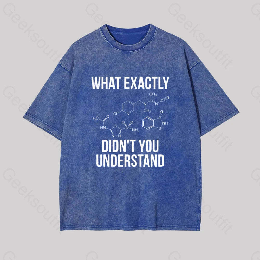 What Exactly Didn?��t You Understand Geek Washed T-Shirt Blue / S