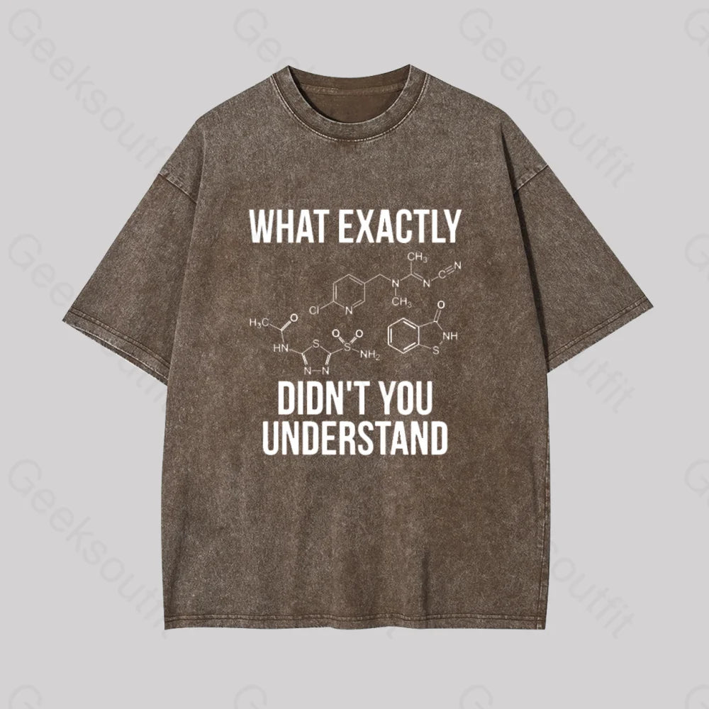 What Exactly Didn?��t You Understand Geek Washed T-Shirt Coffee / S