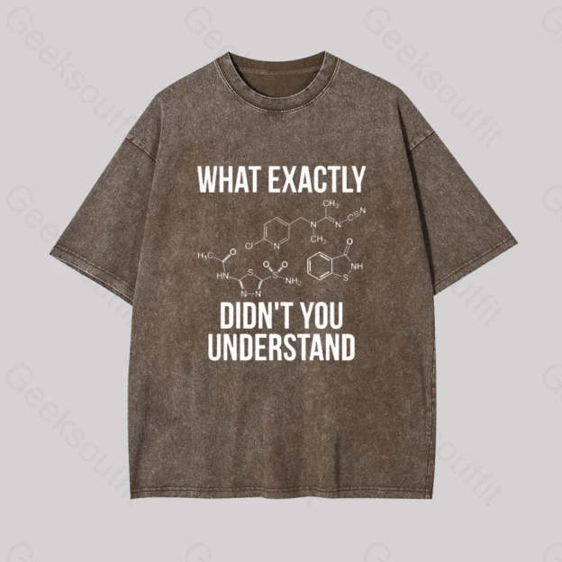 What Exactly Didn?��t You Understand Geek Washed T-Shirt Coffee / S
