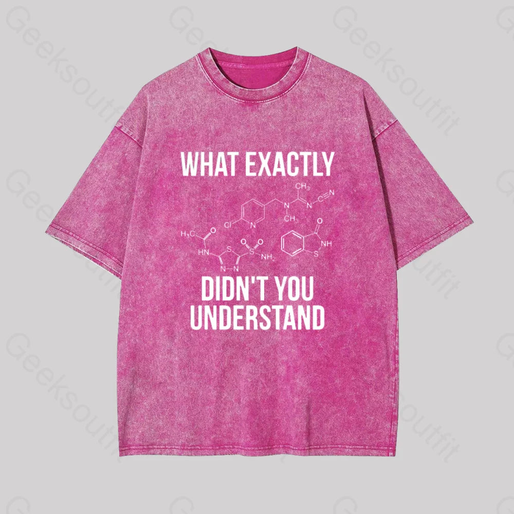 What Exactly Didn?��t You Understand Geek Washed T-Shirt Rose Red / S