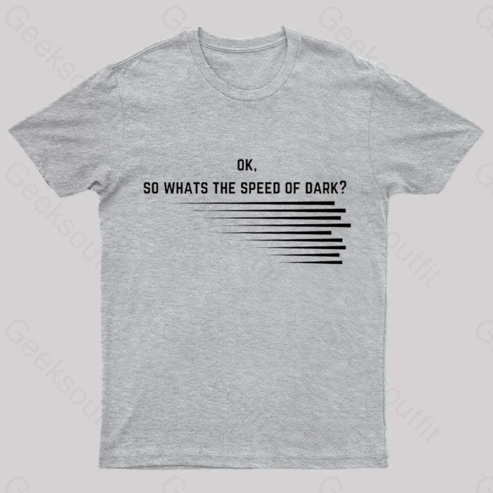 What Is The Speed Of Dark Geek T-Shirt Grey / S