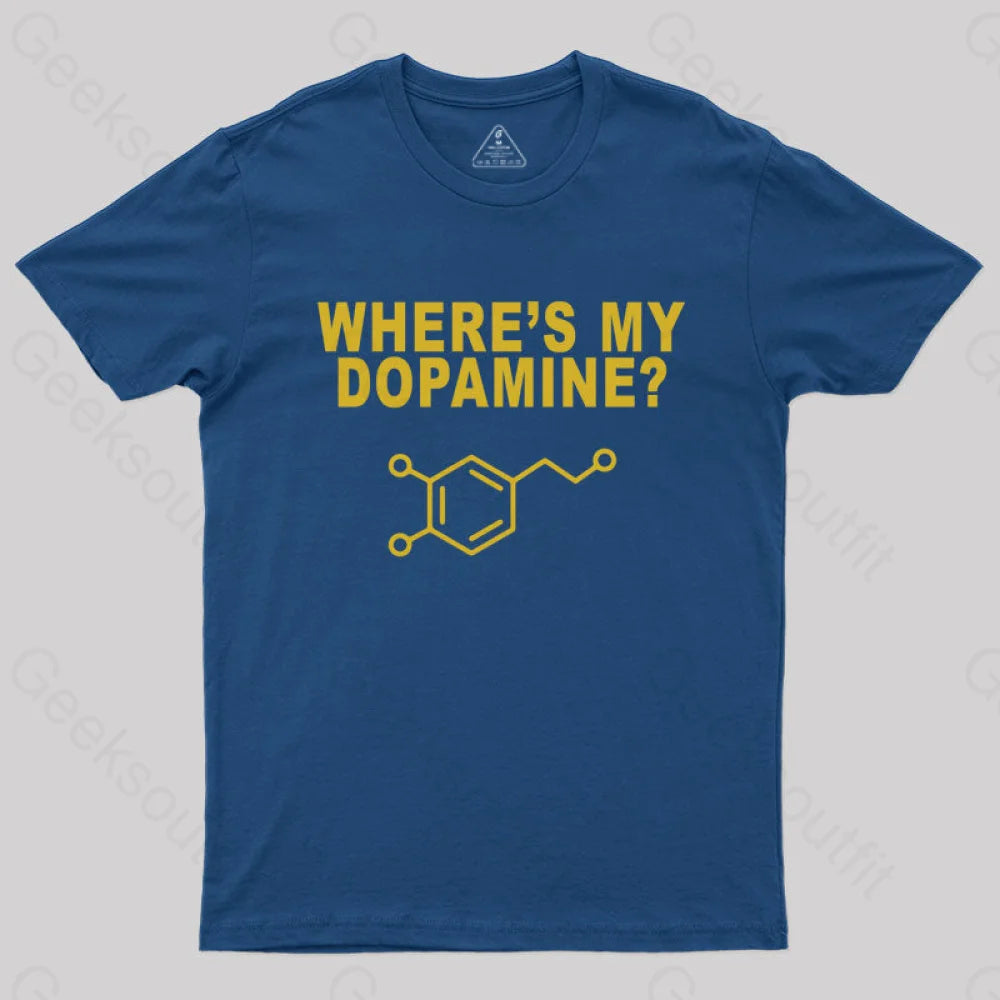 Where’s My Dopamine T-Shirt Navy / S