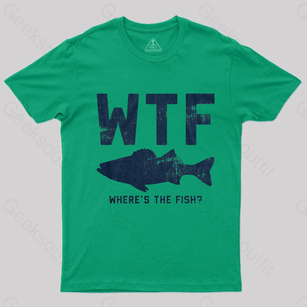 Where’s The Fish Geek T-Shirt Green / S
