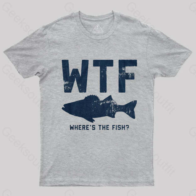 Where’s The Fish Geek T-Shirt Grey / S