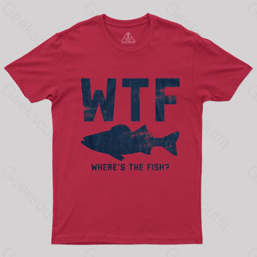 Where’s The Fish Geek T-Shirt Red / S