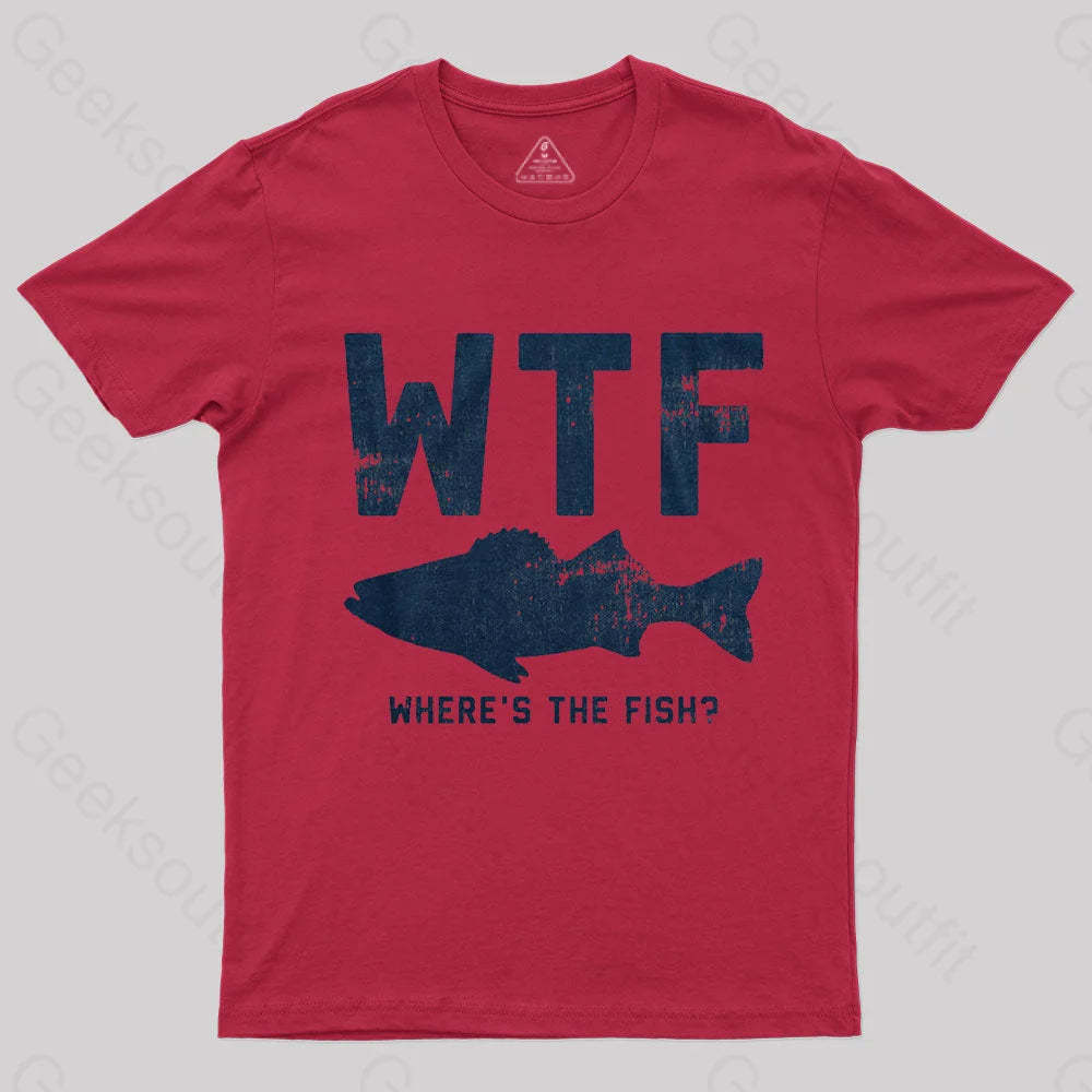 Where’s The Fish Geek T-Shirt Red / S