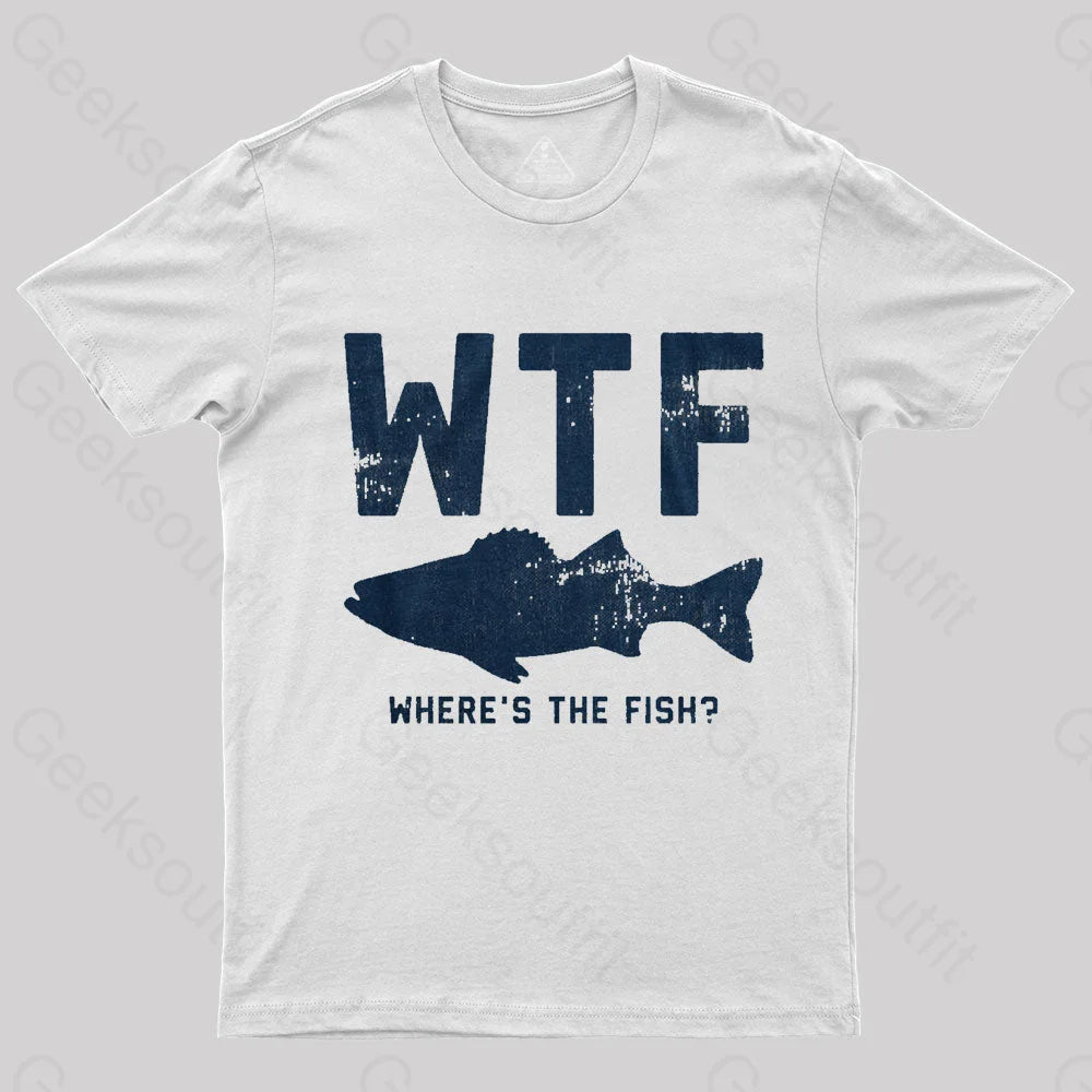 Where’s The Fish Geek T-Shirt White / S