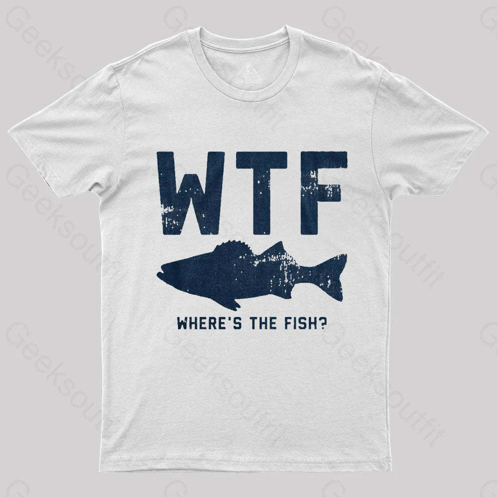 Where’s The Fish Geek T-Shirt White / S