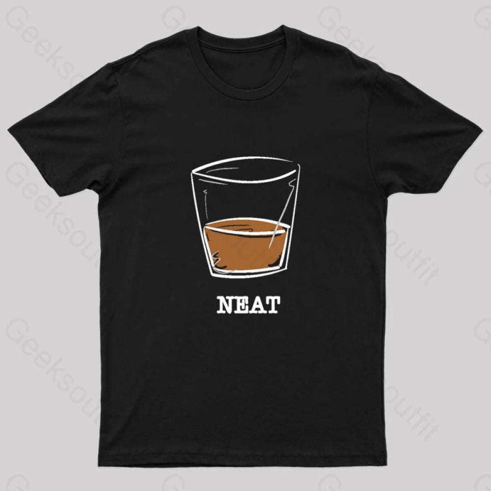 Whiskey Neat Geek T-Shirt Black / S