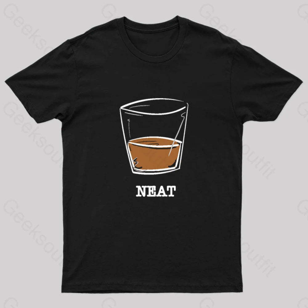 Whiskey Neat Geek T-Shirt Black / S
