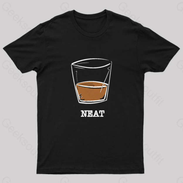 Whiskey Neat Geek T-Shirt Black / S
