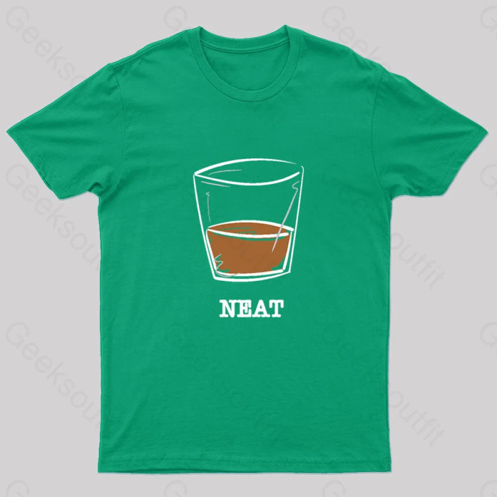 Whiskey Neat Geek T-Shirt Green / S