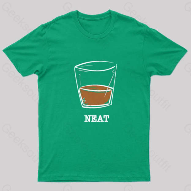 Whiskey Neat Geek T-Shirt Green / S