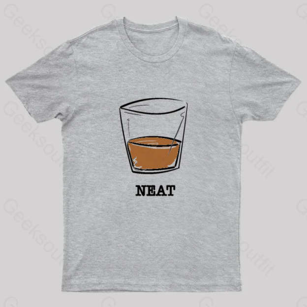 Whiskey Neat Geek T-Shirt Grey / S