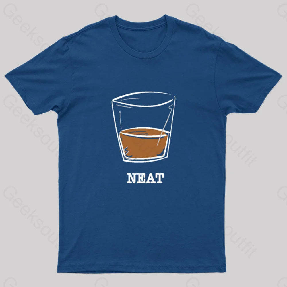 Whiskey Neat Geek T-Shirt Navy / S