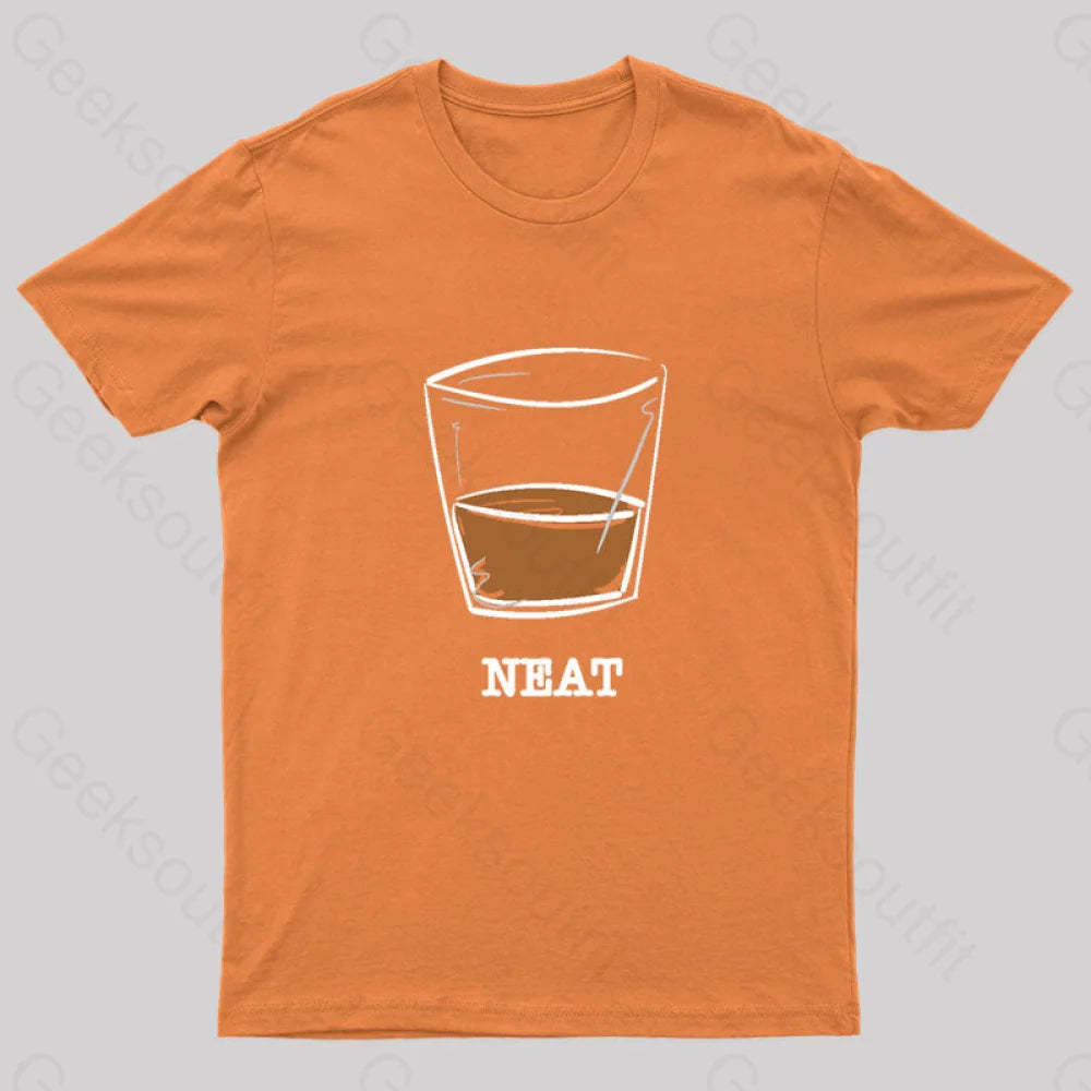 Whiskey Neat Geek T-Shirt Orange / S