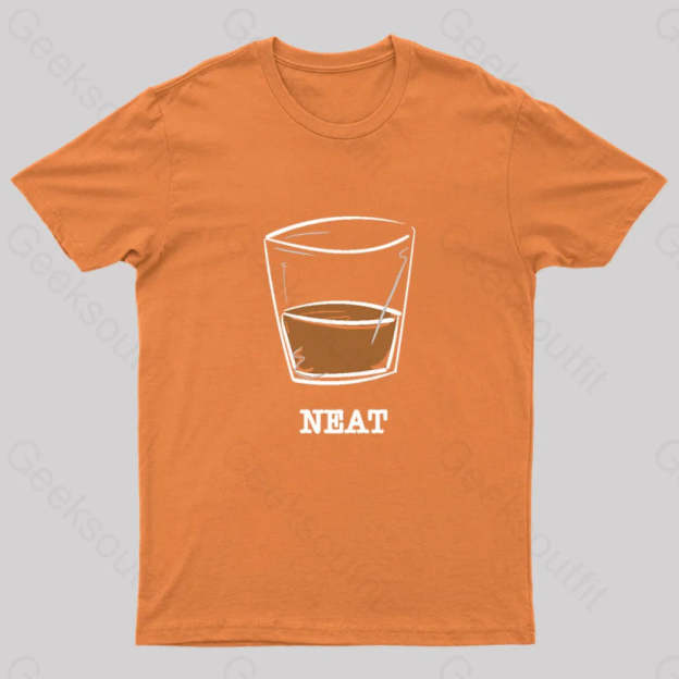 Whiskey Neat Geek T-Shirt Orange / S
