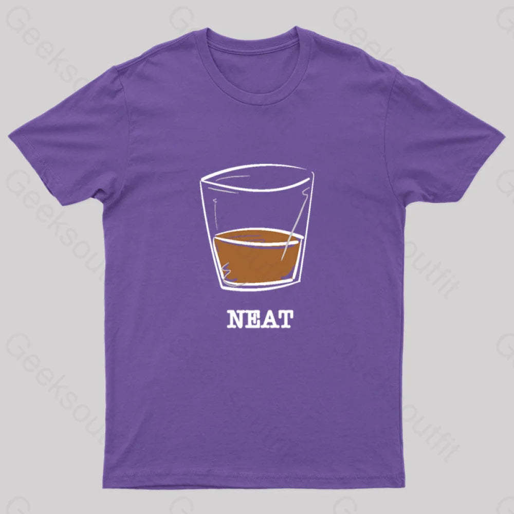 Whiskey Neat Geek T-Shirt Purple / S