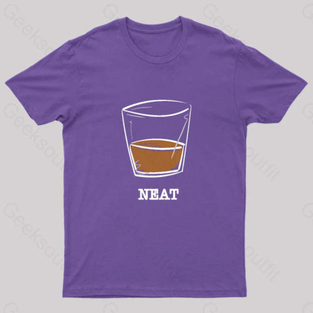 Whiskey Neat Geek T-Shirt Purple / S