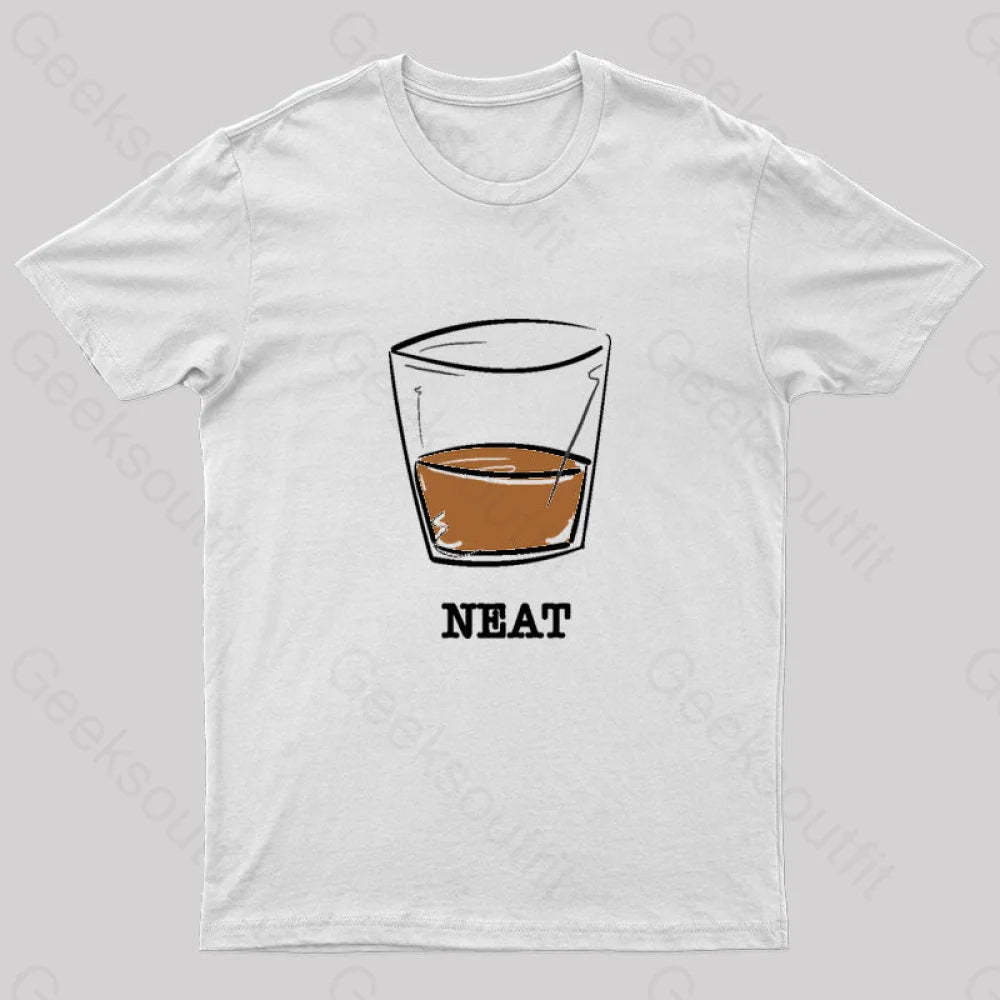 Whiskey Neat Geek T-Shirt White / S