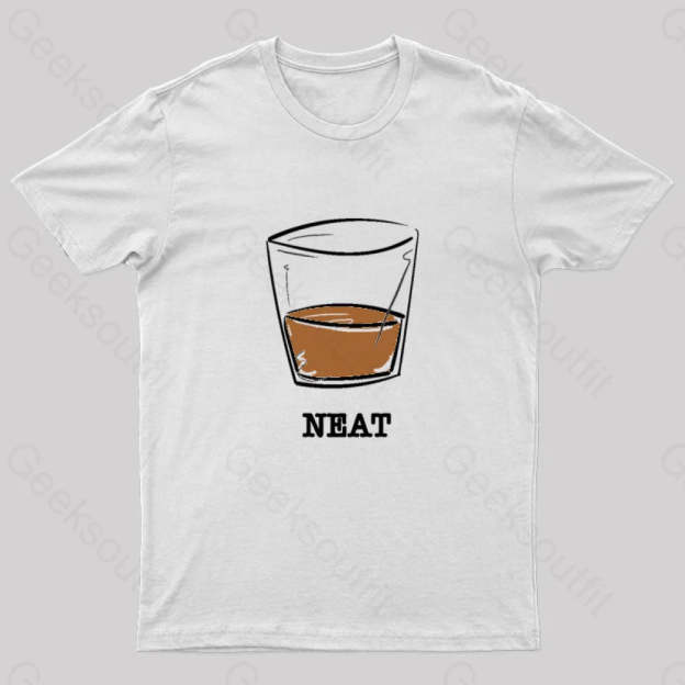 Whiskey Neat Geek T-Shirt White / S