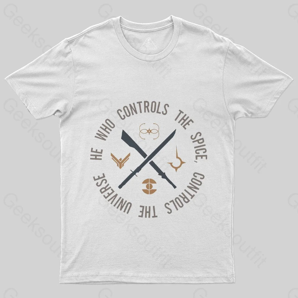 Who Controls The Spice T-Shirt - Geeksoutfit