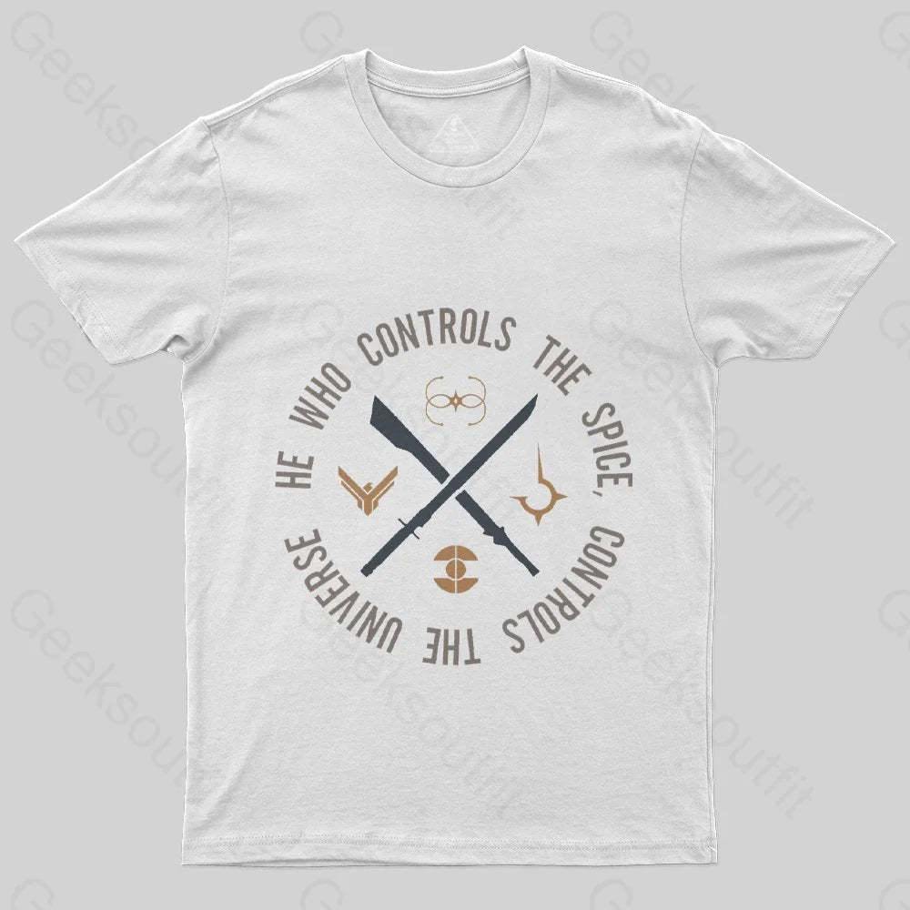 Who Controls The Spice T-Shirt - Geeksoutfit