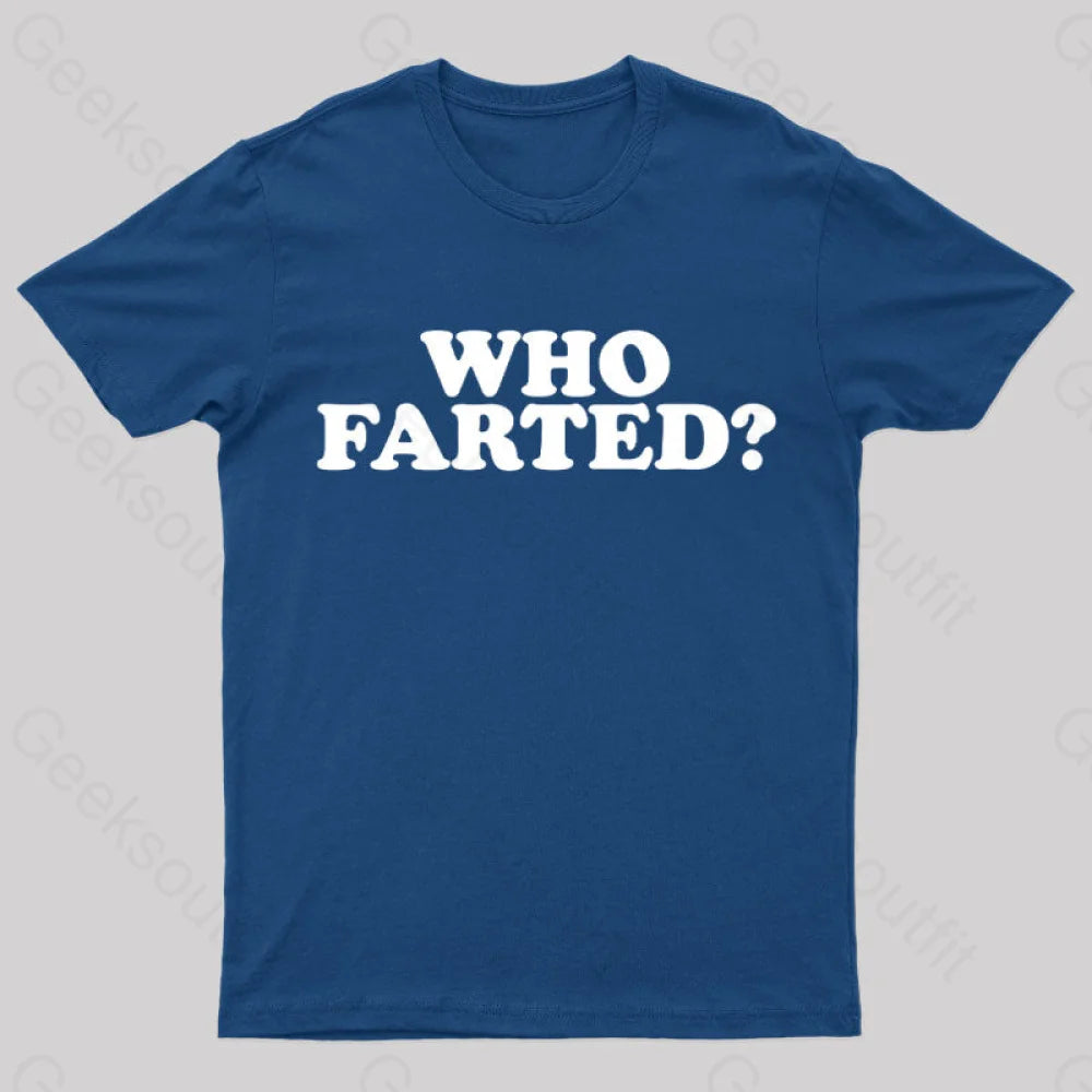 Who Farted Nerd T-Shirt Navy / S