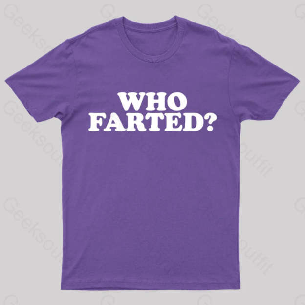 Who Farted Nerd T-Shirt Purple / S