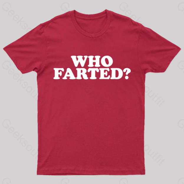 Who Farted Nerd T-Shirt Red / S