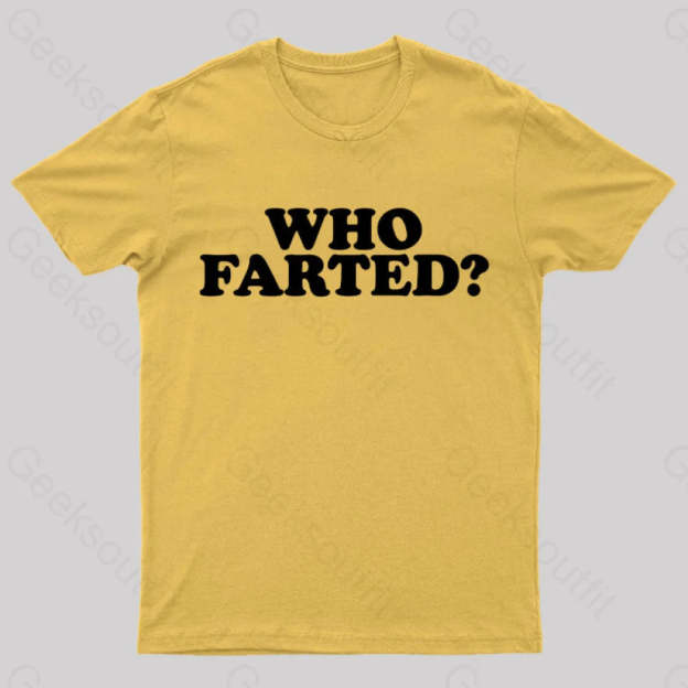 Who Farted Nerd T-Shirt Yellow / S