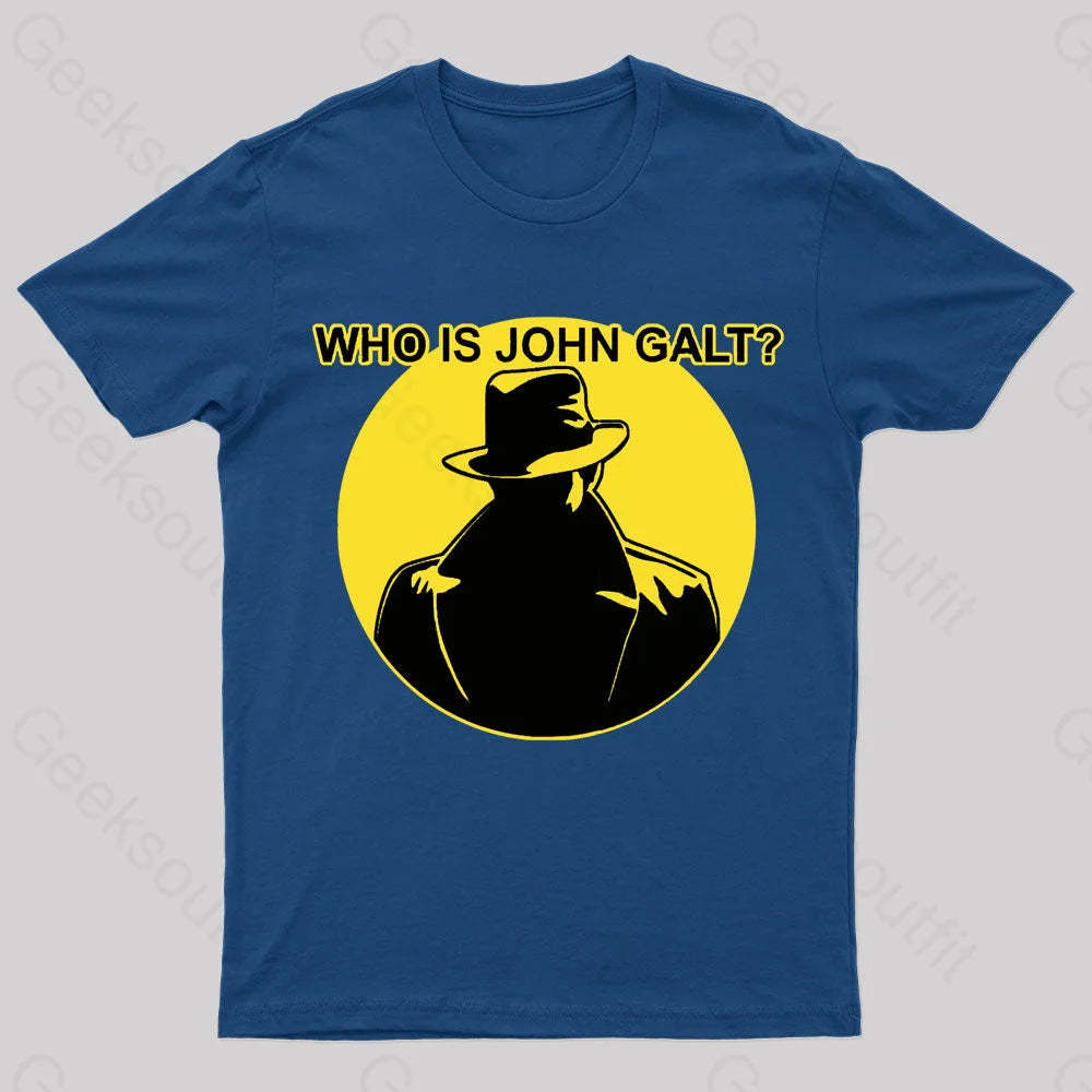 Who Is John Galt Geek T-Shirt Navy / S
