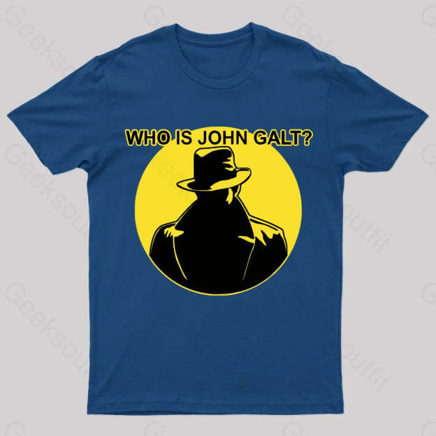 Who Is John Galt Geek T-Shirt Navy / S