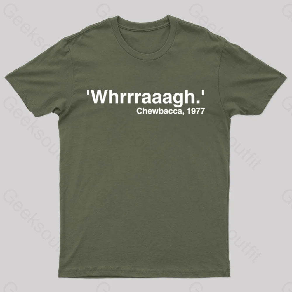 Whrrraaag Geek T-Shirt Army Green / S