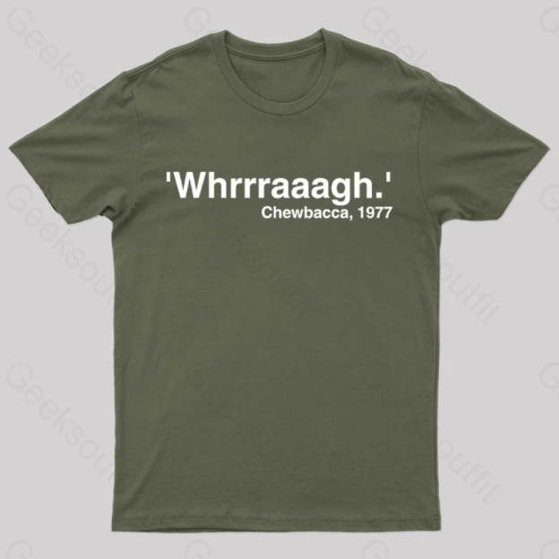 Whrrraaag Geek T-Shirt Army Green / S