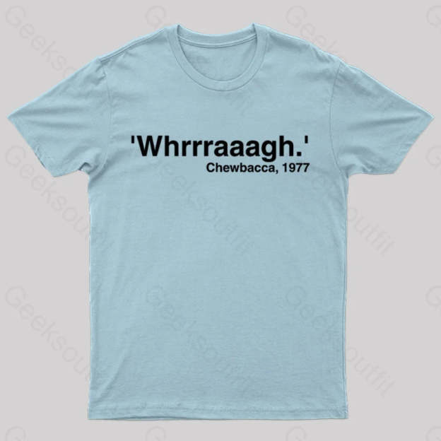 Whrrraaag Geek T-Shirt Light Blue / S
