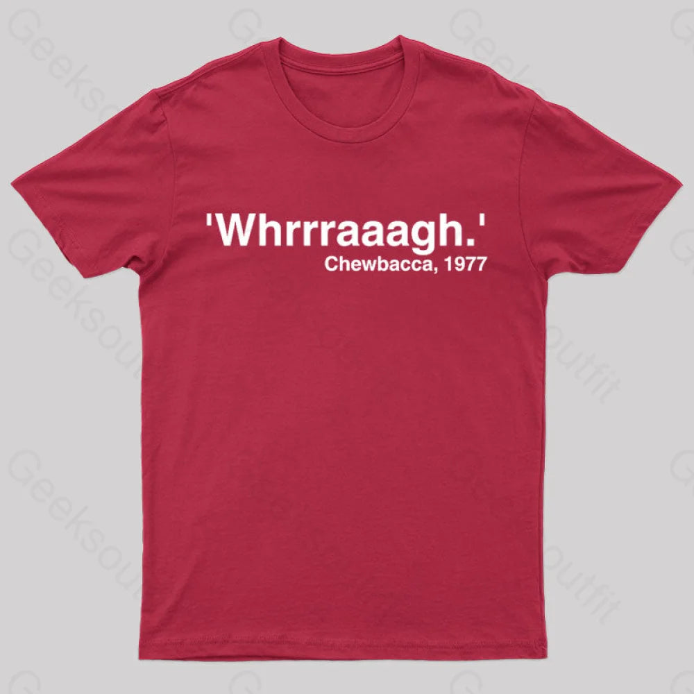 Whrrraaag Geek T-Shirt Red / S