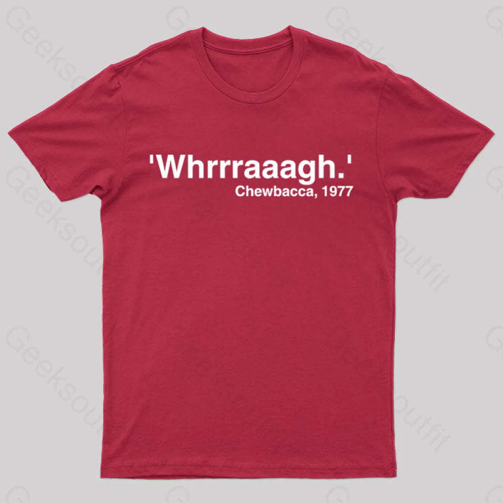 Whrrraaag Geek T-Shirt Red / S