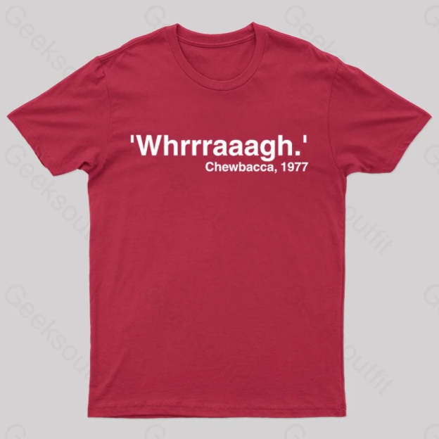 Whrrraaag Geek T-Shirt Red / S