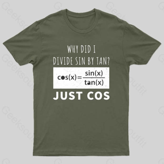 Why Did I Divide Sin By Tan T-Shirt Army Green / S